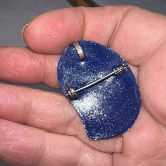 Vintage Made in Israel Silver and Enamel Flower Pin/Pendant - Picture 3 of 9